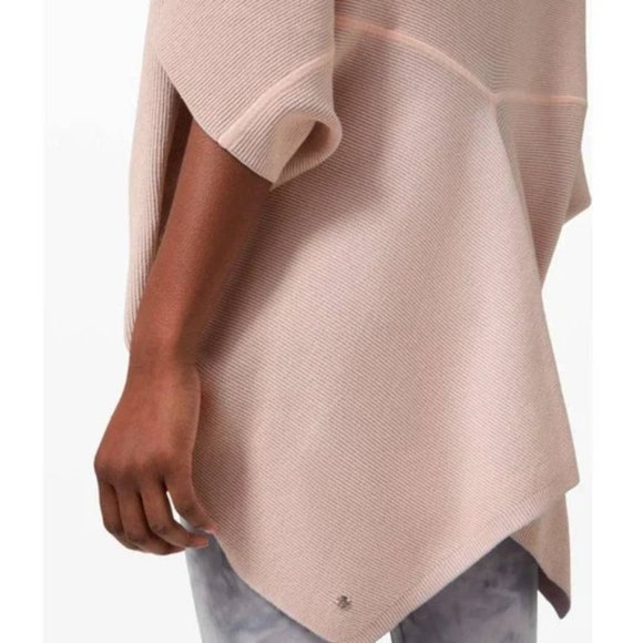 Lululemon Exaltation Wrap Reversible Cardigan Knit Shrug Sweater Cotton Silk O/S - Picture 3 of 4